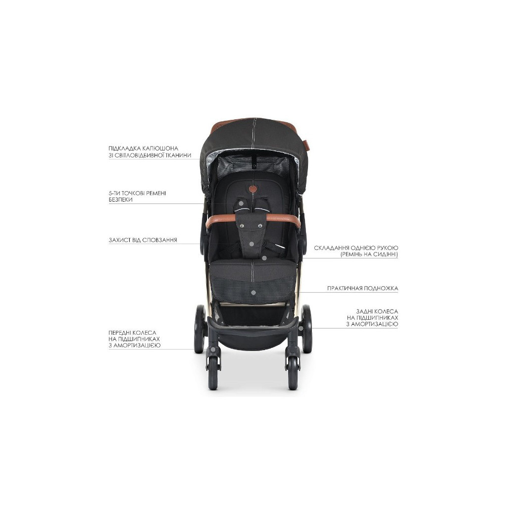 Коляска El Camino Gallant ME 1071-1 v.2 Black night (ME 1071-1 black night) - зображення 2