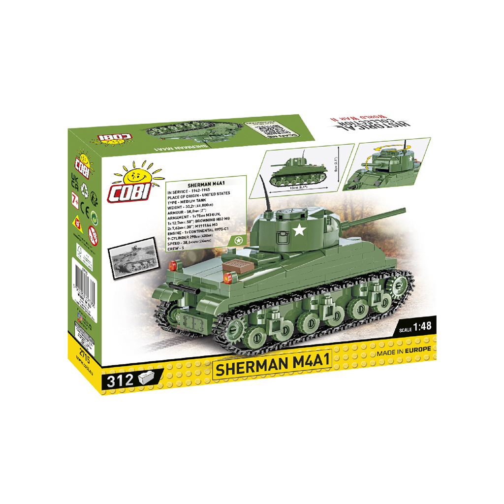 Конструктор Cobi Друга Світова Війна Танк M4 Шерман, 312 деталей (COBI-2715) - зображення 2