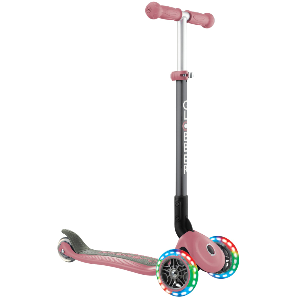 Самокат Globber Primo Foldable Lights пастельно-рожевий (432-210-2) - зображення 1