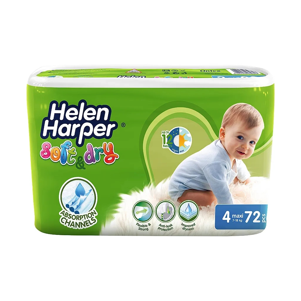 Підгузки Helen Harper Soft&Dry Maxi 7-18 кг 72 шт (5411416060192) - зображення 2