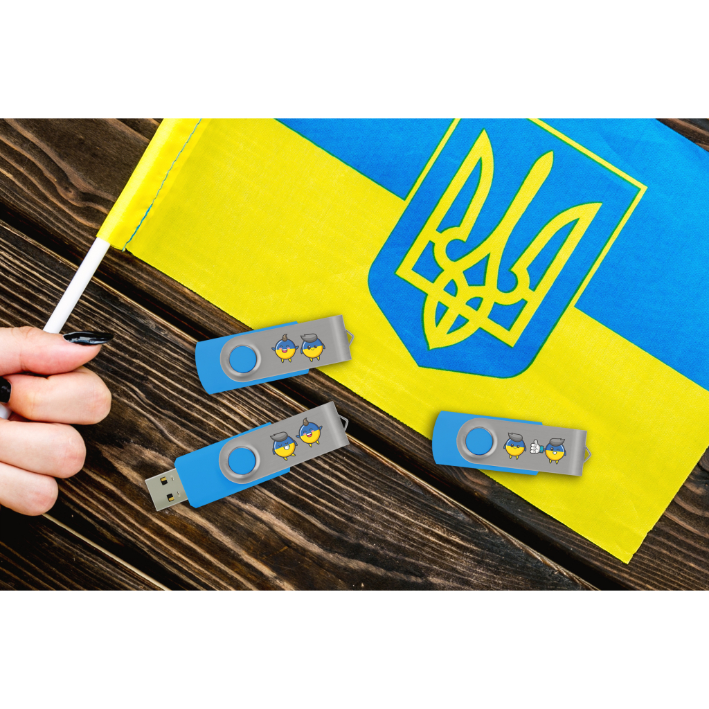 USB флеш накопичувач Goodram 128GB UTS2 Ukraine Process Blue USB 2.0 (UTS2-1280B0R11-UA) - зображення 5