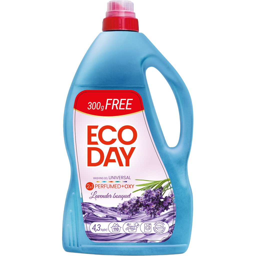 Гель для прання Oniks Eco Day Universal Лаванда 4.3 кг (4820191760684) - зображення 1
