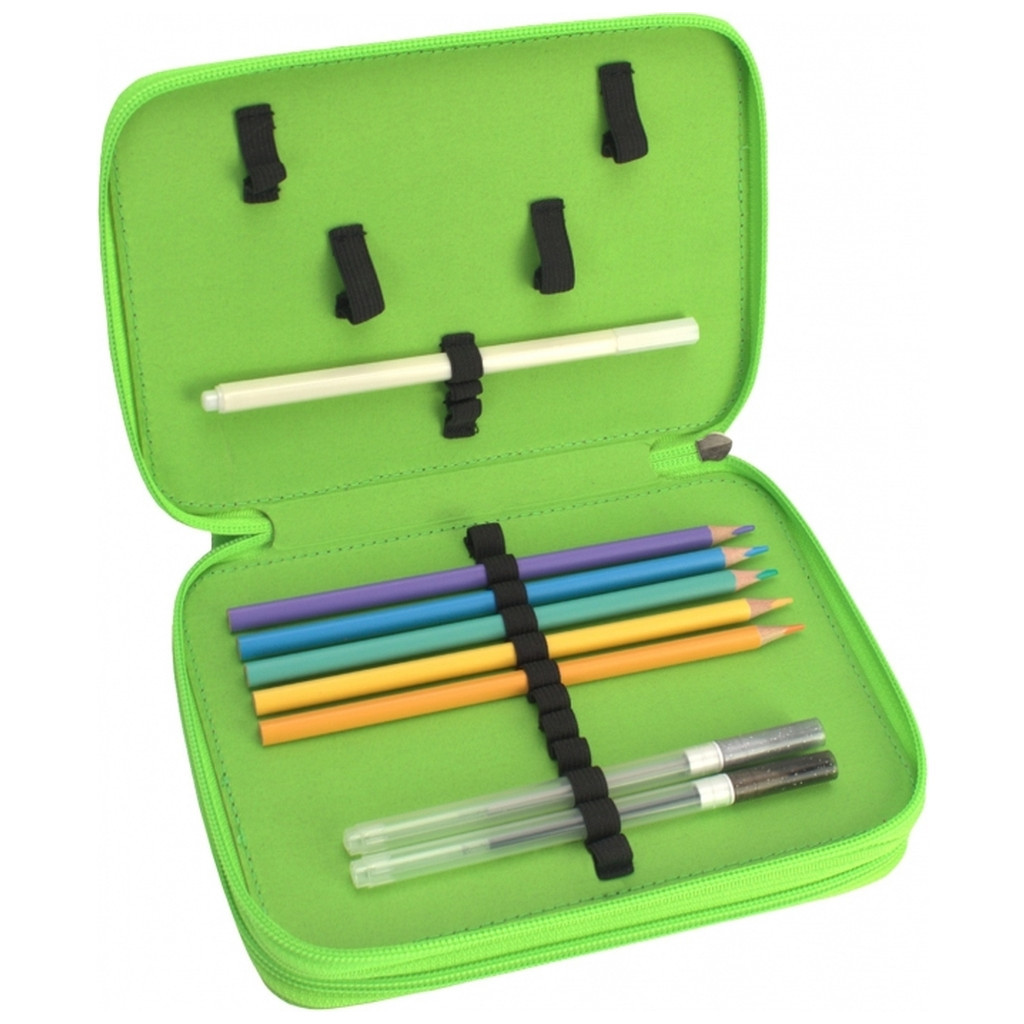 Пенал Cool For School 2 відділення з відворотами Чорний (CF87271) - зображення 3