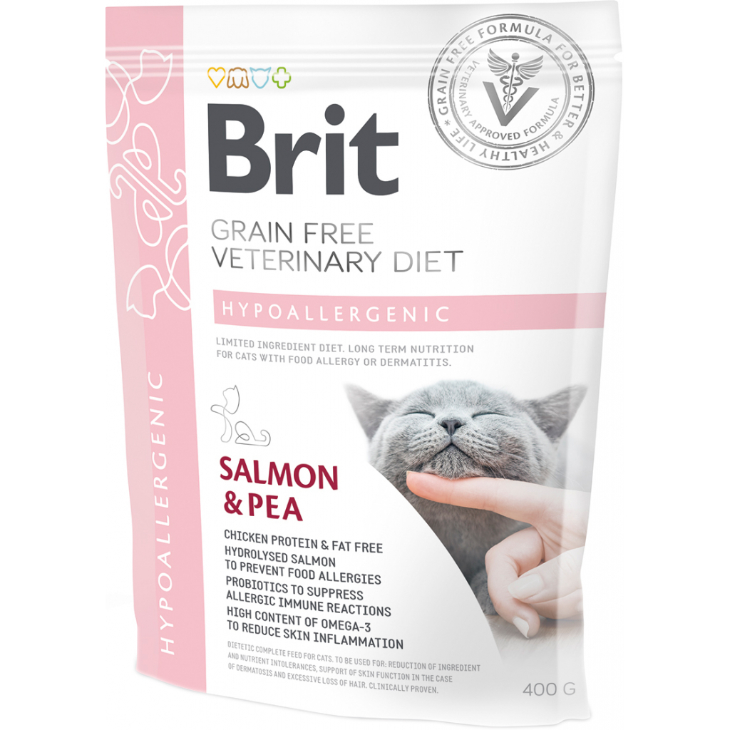 Сухий корм для кішок Brit GF VetDiets Cat Hypoallergenic 400 г (8595602528387) - зображення 1