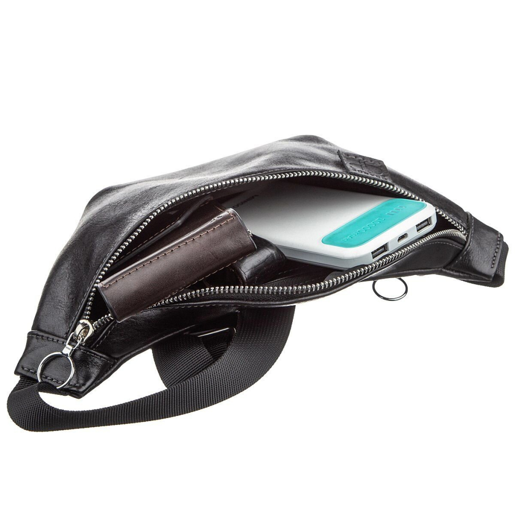 Сумка Grande Pelle Поясна Чорна (11140) - зображення 5