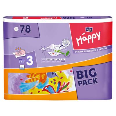 Підгузки Bella Baby Happy Midi 5-9 кг 78 шт (5900516602352) - зображення 1