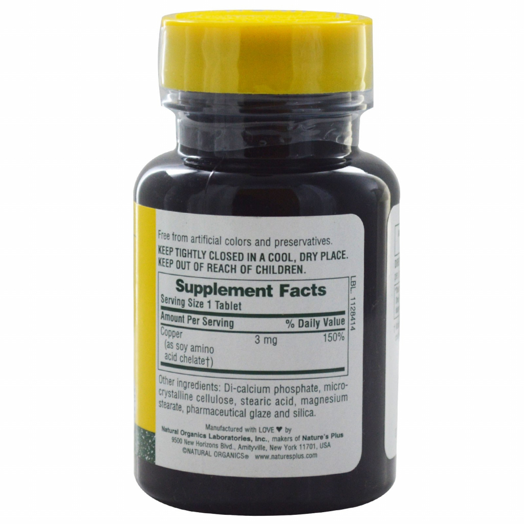 Мінерали Natures Plus Мідь 3мг, 90 таблеток (NAP-03430) - зображення 2