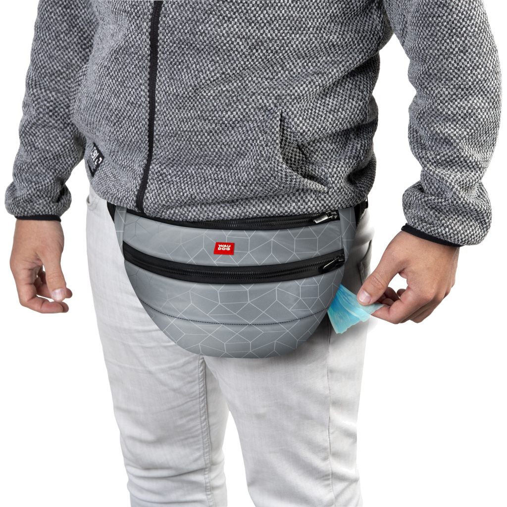 Поясна сумка-бананка для собак WAUDOG Family світловідбивна 33х17х10 см (5687) - зображення 5