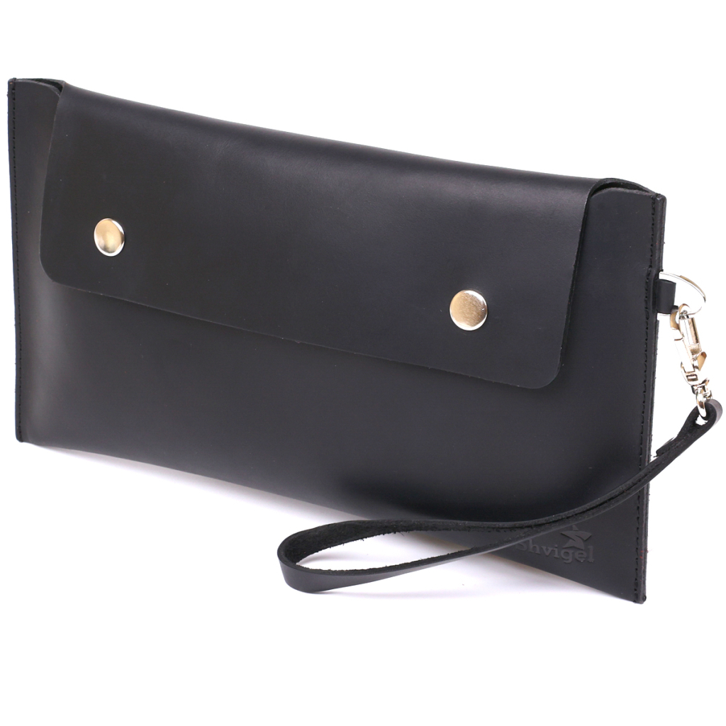 Косметичка Shvigel Шкіряна матова тревел Чорна (16426) - зображення 1