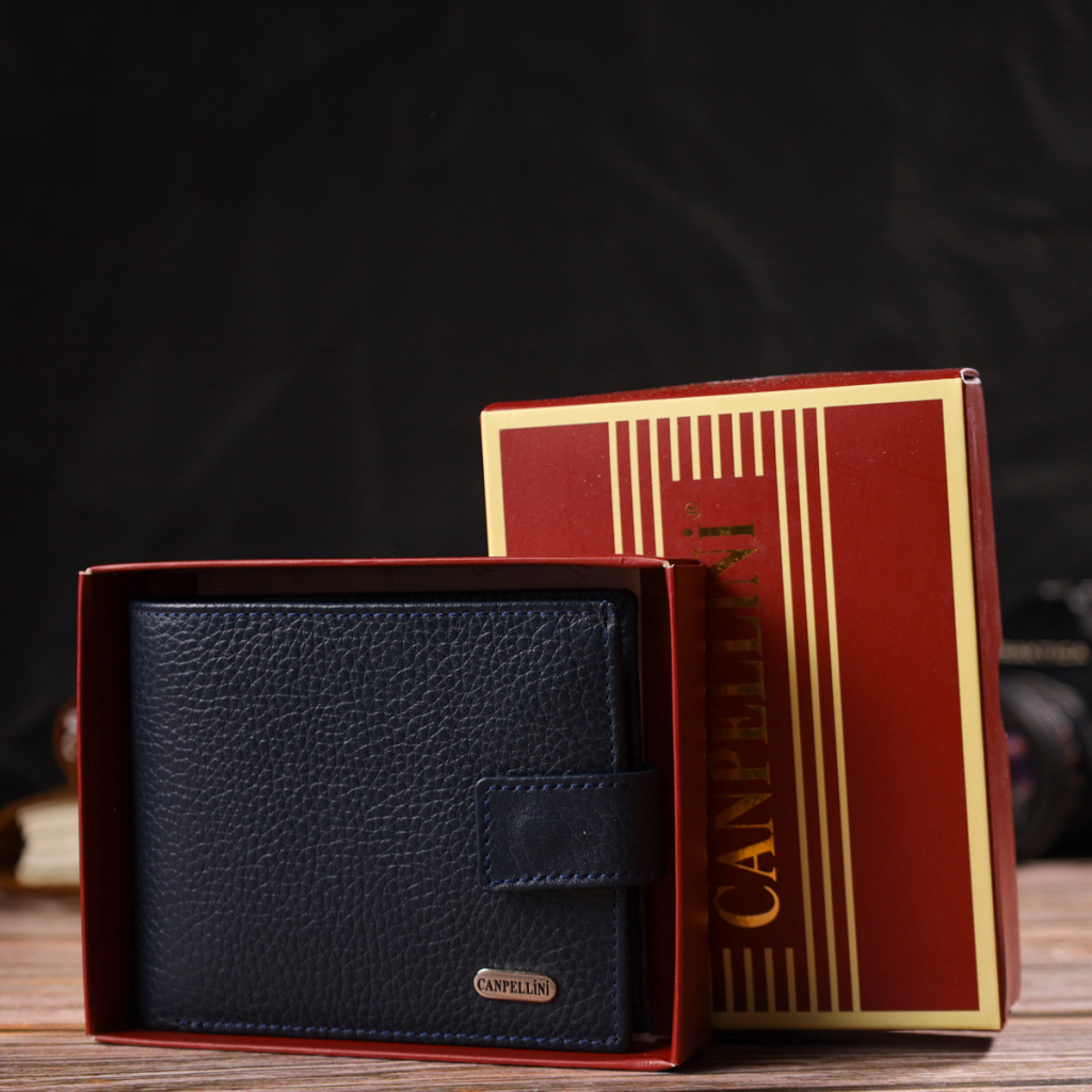 Гаманець Canpellini З натуральної шкіри Флотар Синій (21894) - зображення 10