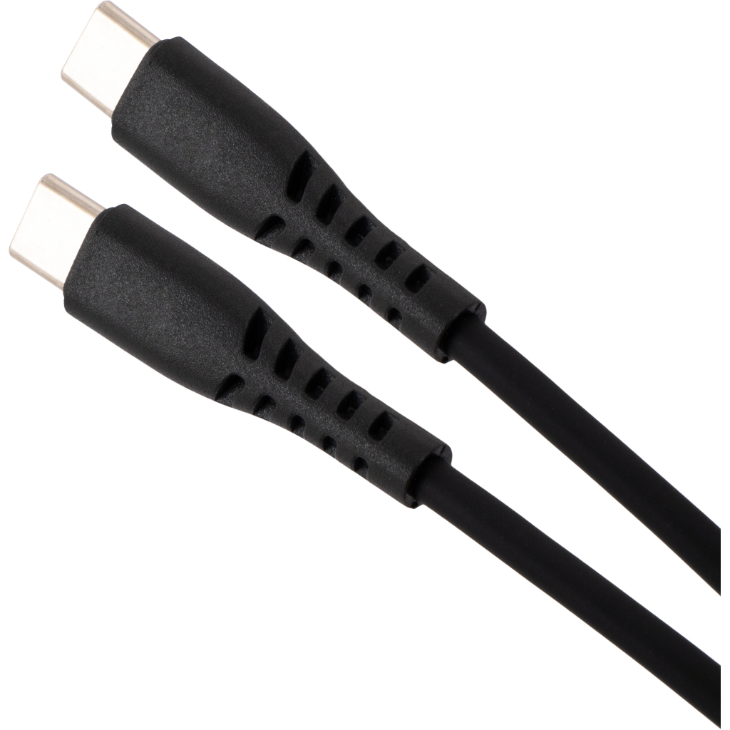Дата кабель USB-C to USB-C 2.0m 240W Chip Silicon Black Vinga (VCDCCC2242SB) - зображення 3