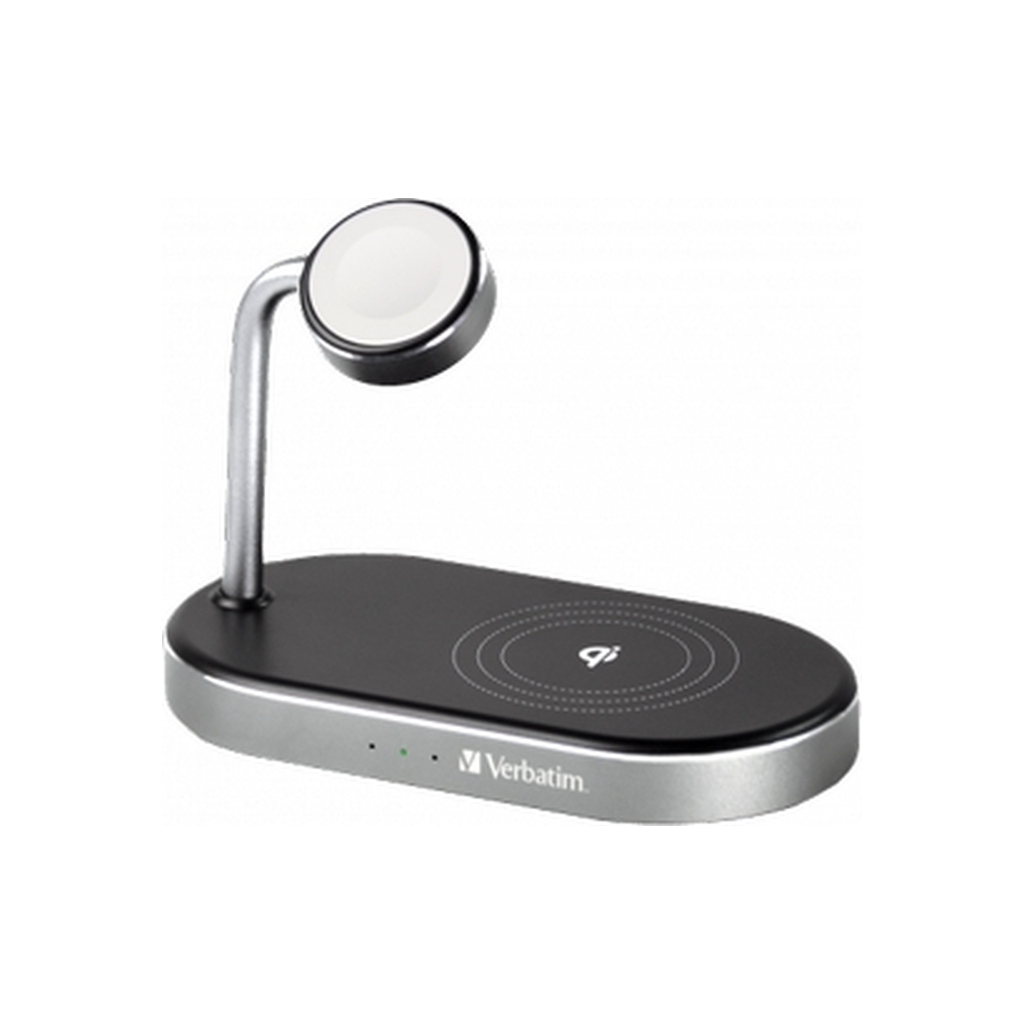 Зарядний пристрій Verbatim 3in1 Apple Watch and iPhone Charging Stand (49556) - зображення 1