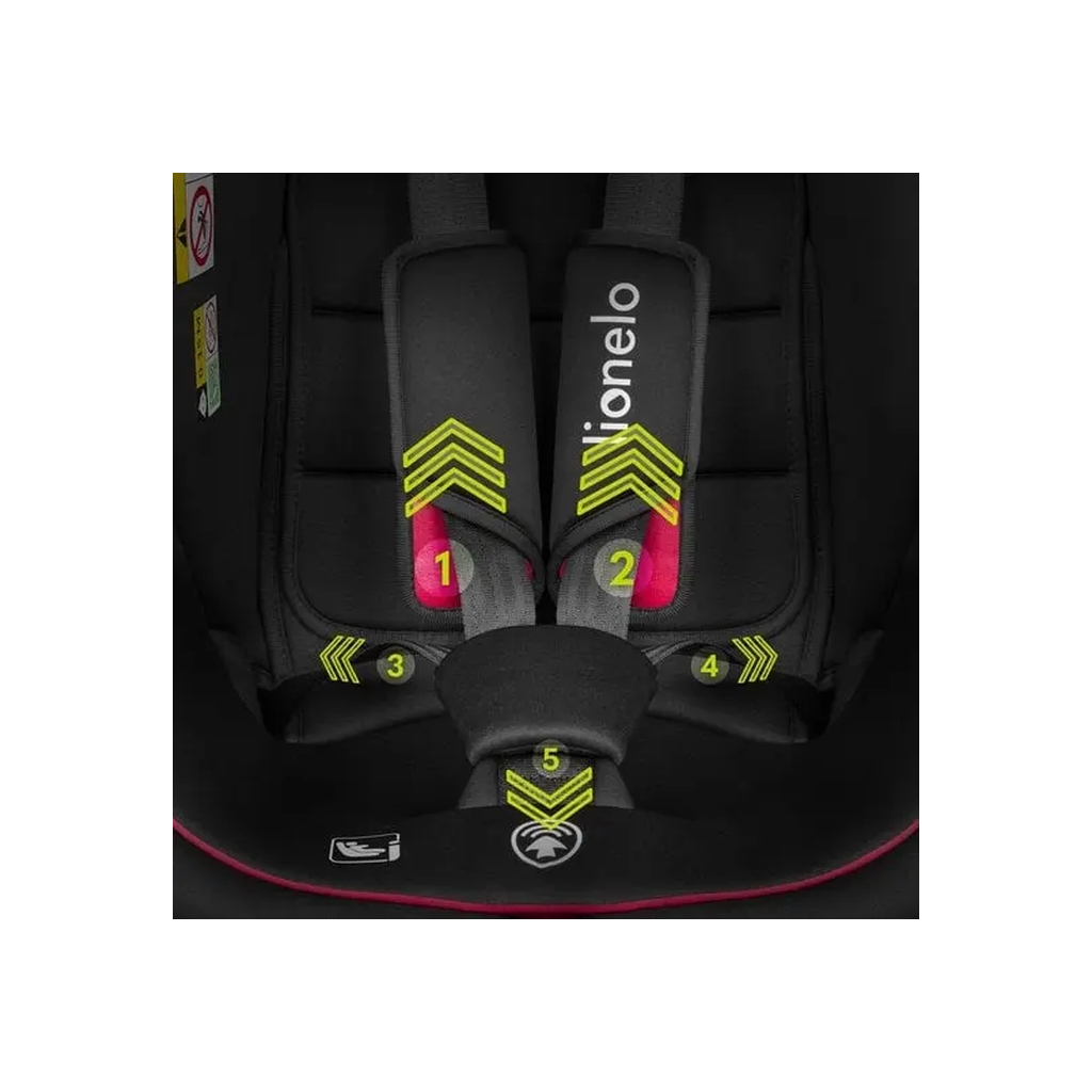 Автокрісло Lionelo Bastiaan i-Size Black Red, чорне з червоним (LO-BASTIAAN I-SIZE BLACK RED) - зображення 3