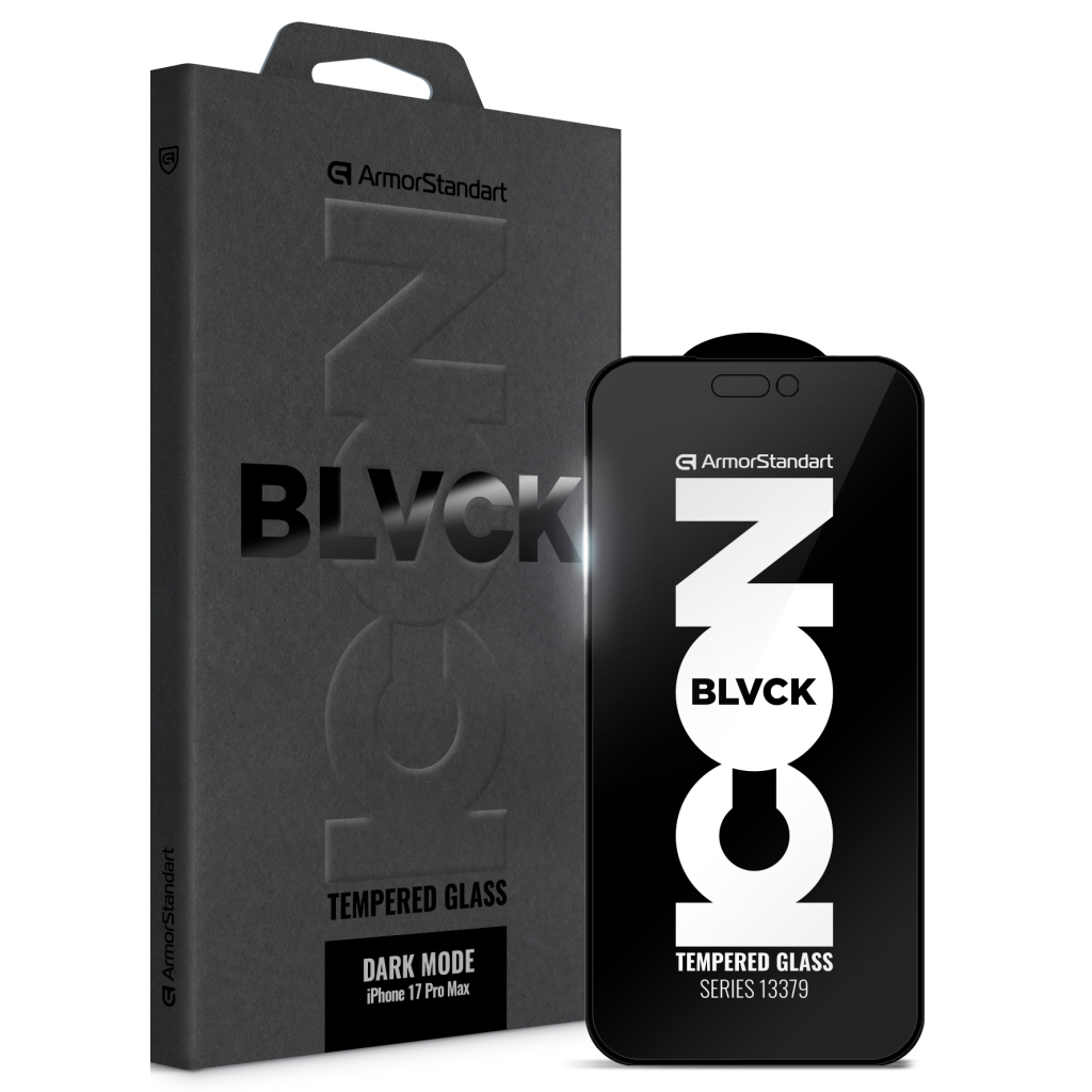 Скло захисне Armorstandart Dark Mode BI Apple iPhone 17 Pro Max (ARM86630) - зображення 1