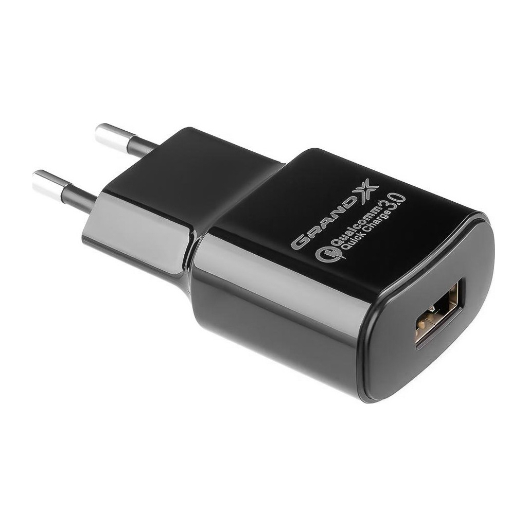 Зарядний пристрій Grand-X Quick Charge QС3.0 3.6V-6.5V 3A, 6.5V-9V 2A, 9V-12V 1.5A USB (CH-550B) - зображення 1