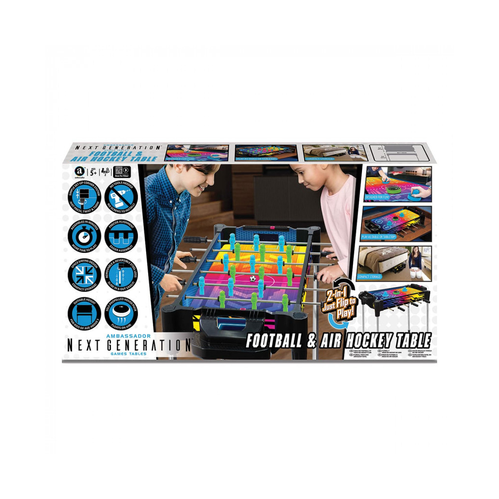 Настільна гра Ambassador 2 в 1 Football & Air Hockey Table 68,5 см (укр) (6337475) - зображення 1