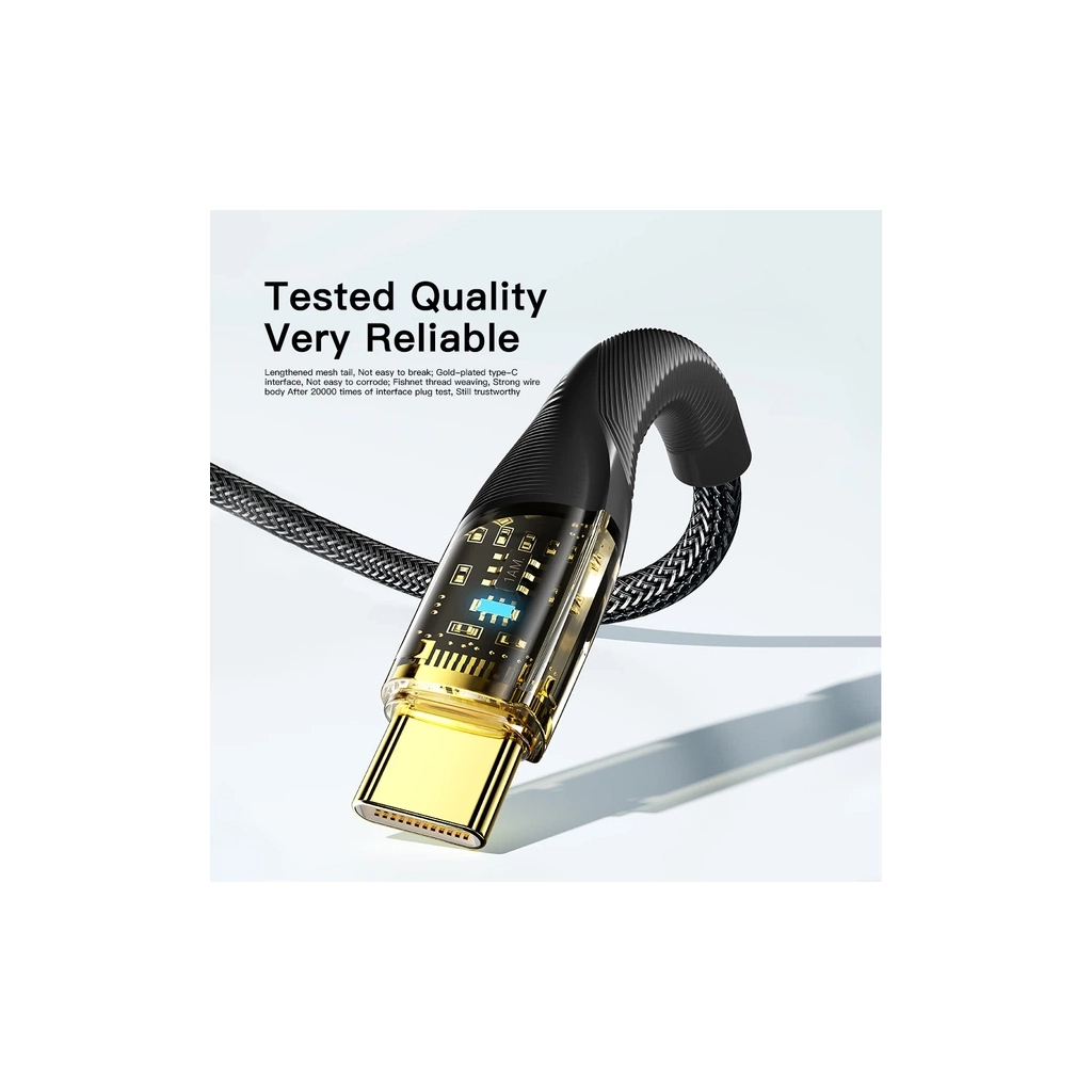 Дата кабель USB 2.0 AM to USB-C 1.0m 7A black Essager (EXCT-XJ01-P) - picture 10