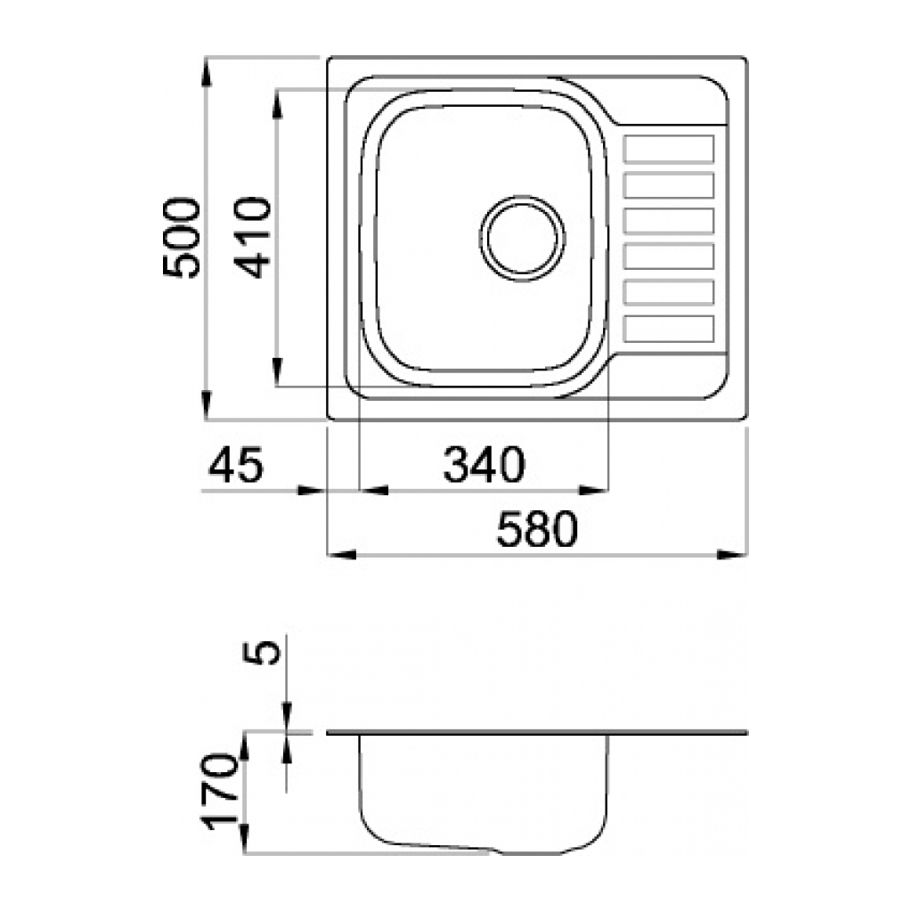 Мийка кухонна Elleci Sky125 DX SATINATO - зображення 2