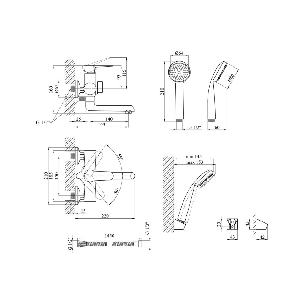 Змішувач Kroner KRM Elbe - N060 - изображение 7
