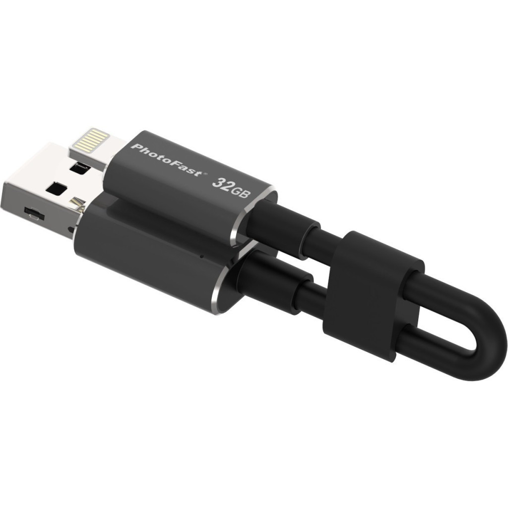 USB флеш накопичувач PhotoFast 32GB MemoriesCable Black USB 2.0 - Lightning (CABLEU2-32GB) - зображення 2