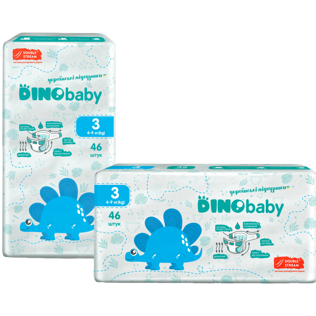 Підгузки Dino Baby Розмір 3 (4-9 кг) 46 шт (4823098410607) - зображення 1