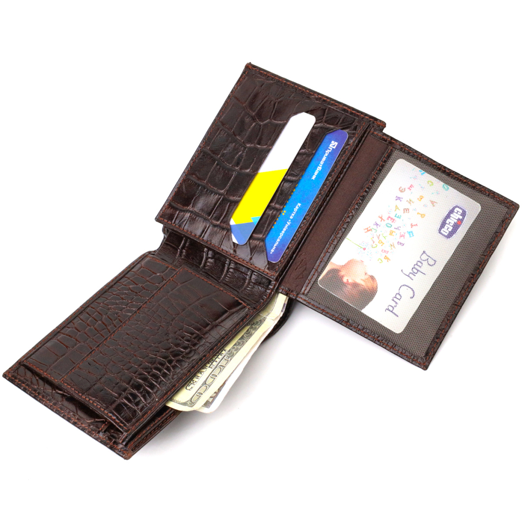 Гаманець Canpellini З натуральної шкіри Коричневий (21926) - зображення 6