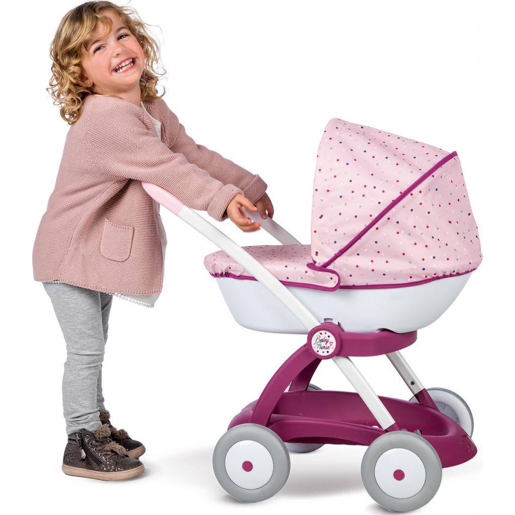 Коляска для ляльок Smoby Baby Nurse Прованс Модерн люлька, з кошиком (254103) - зображення 3