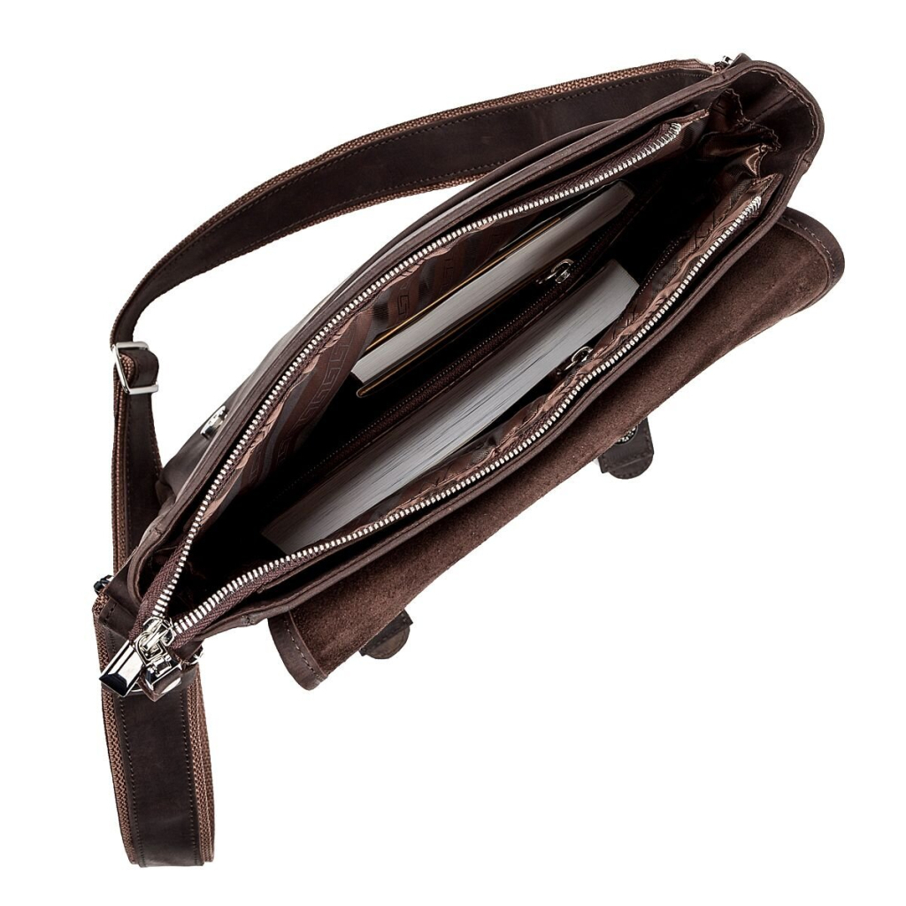 Сумка Shvigel З вінтажної шкіри Коричнева (11129) - зображення 6