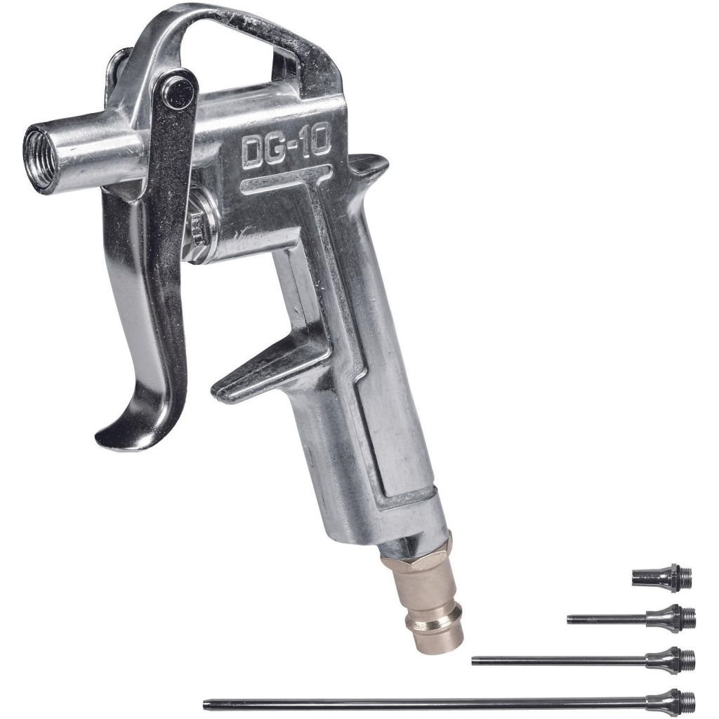 Пістолет для продувки Einhell з насадками 4шт, 20/50/95/220мм, 8бар (4132762) - зображення 1