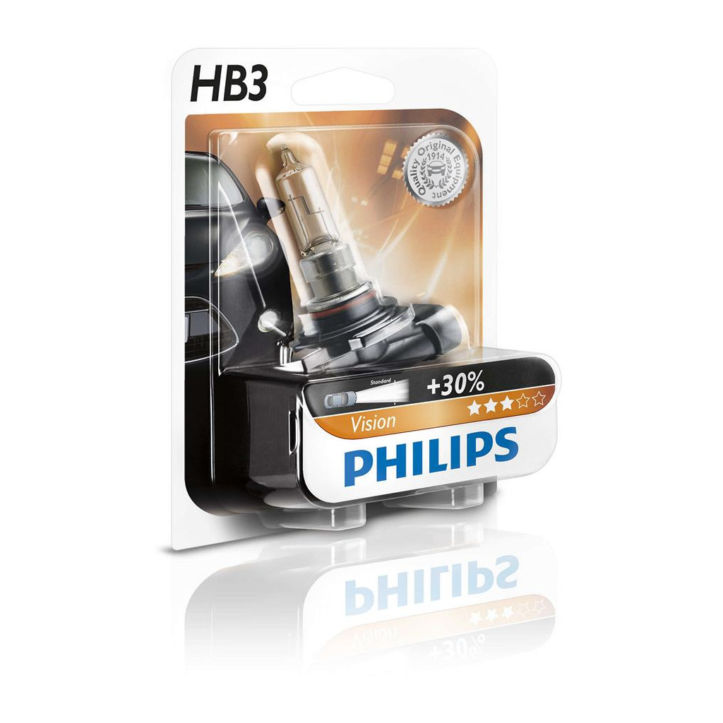 Автолампа Philips HB3 Vision, 3200K, 1шт (9005PRB1) - зображення 1
