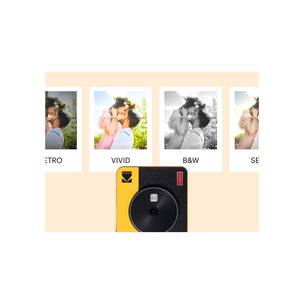 Камера миттєвого друку Kodak Mini Shot 3 Retro Yellow (C300R) - зображення 6