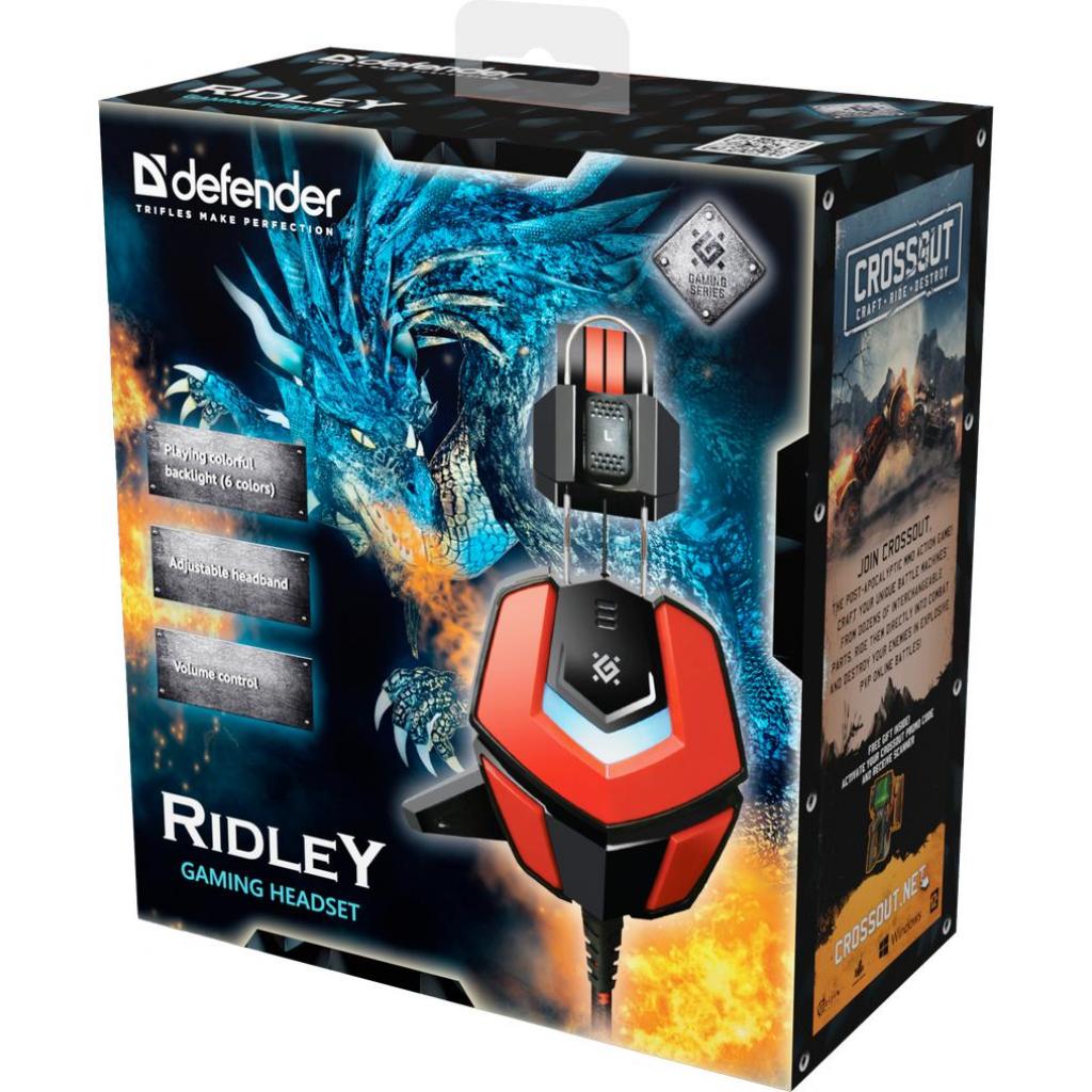 Навушники Defender Ridley Red-Black (64542) - зображення 10