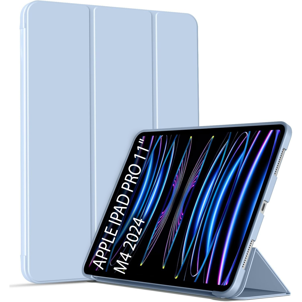 Чохол до планшета BeCover Tri Fold Soft TPU Silicone Apple iPad Pro 11" M4 2024 Light Blue (711748) - зображення 1