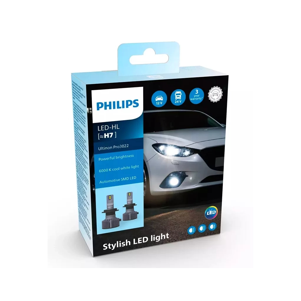 Автолампа Philips LED H7 11972U51Х2 12/24V Ultinon Pro5100 +160 (74243) - зображення 3