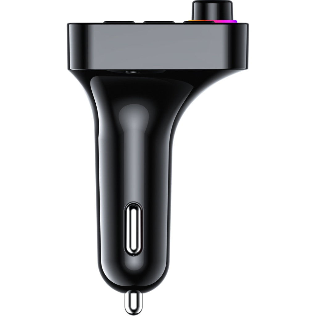 FM модулятор Havit HV-FM819BT USB-A+USB-C PD24W RGB Black (HV-FM819BT) - зображення 2