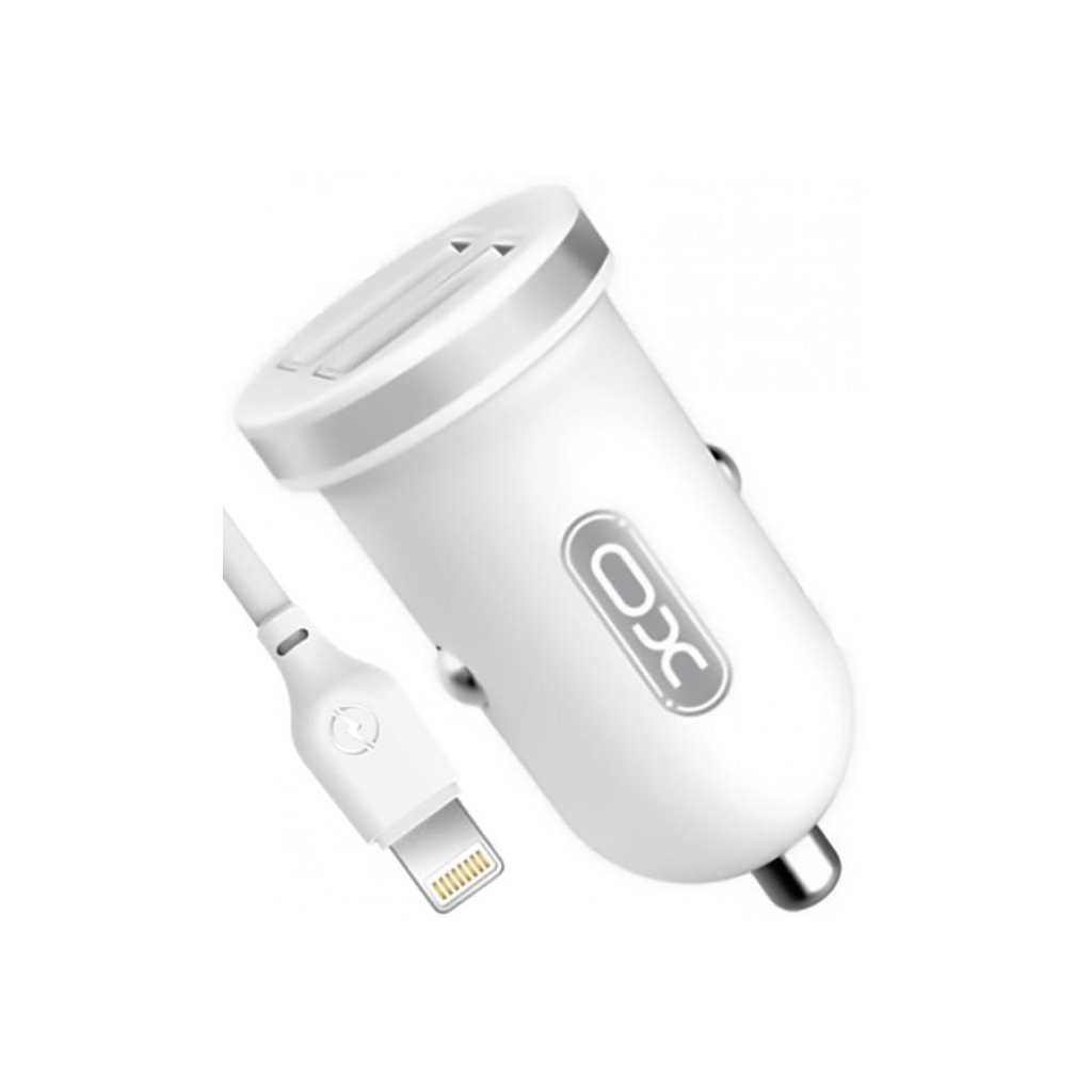 Зарядний пристрій XO 2xUSB 2.1A + cable USB to Lightning white (TZ08-L-WH) - зображення 1