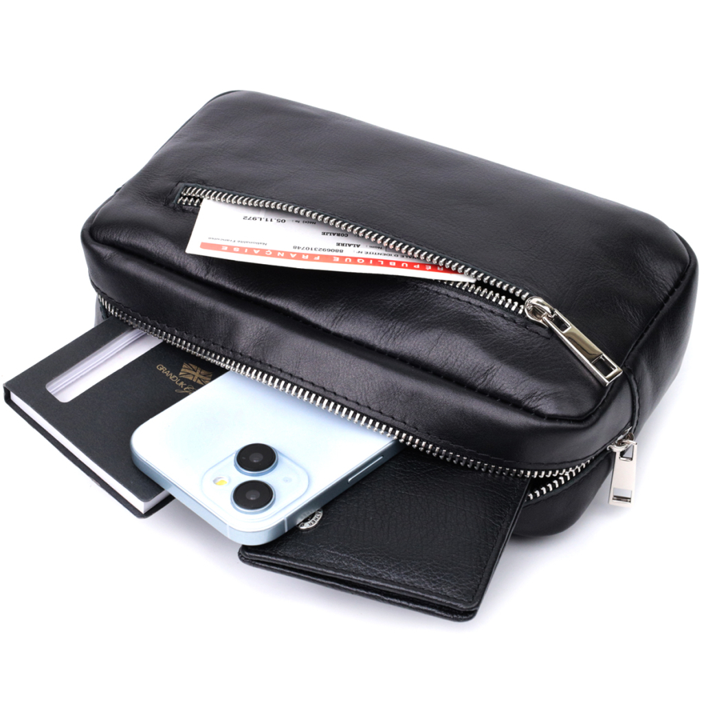 Сумка Shvigel З натуральної шкіри Чорна (22825) - зображення 8