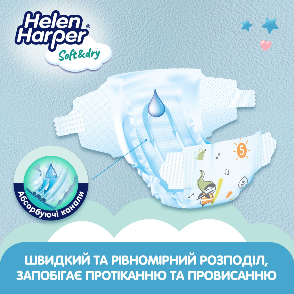 Підгузки Helen Harper Soft&Dry New Junior Розмір 5 (11-16 кг) 39 шт (2316778) - зображення 4