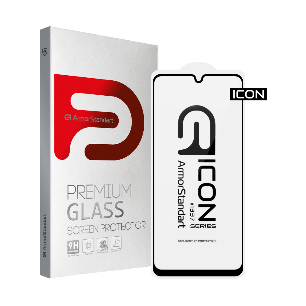 Скло захисне Armorstandart Icon Samsung A22 4G Black (ARM59305) - зображення 1
