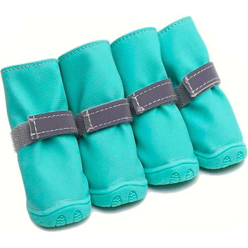 Черевики для собак Ruispet для малих порід, водонепроникні 4 шт №1 зелені (2700000033135) - зображення 2