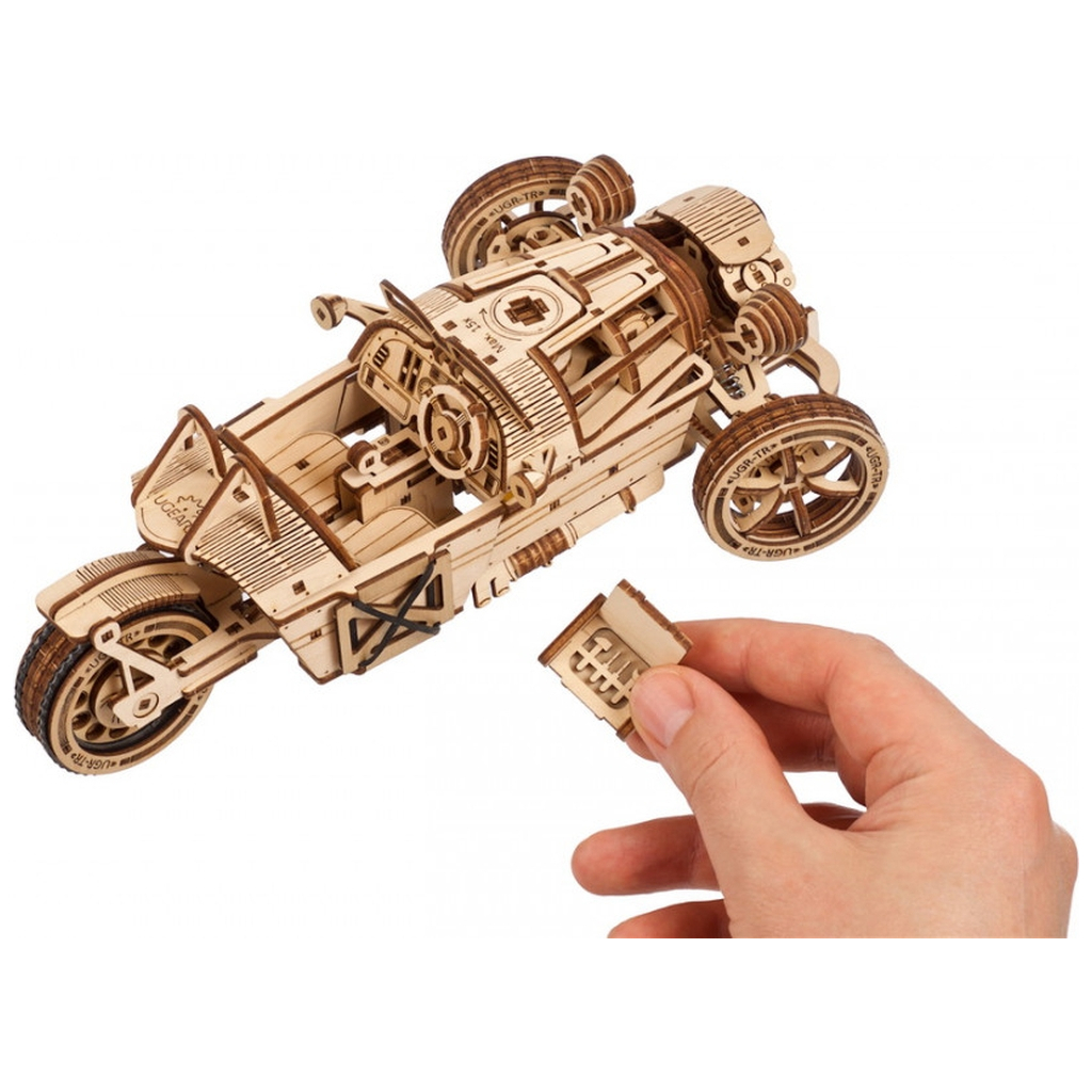 Конструктор Ugears механічний 3D Трицикл UGR-S (70216) - зображення 11