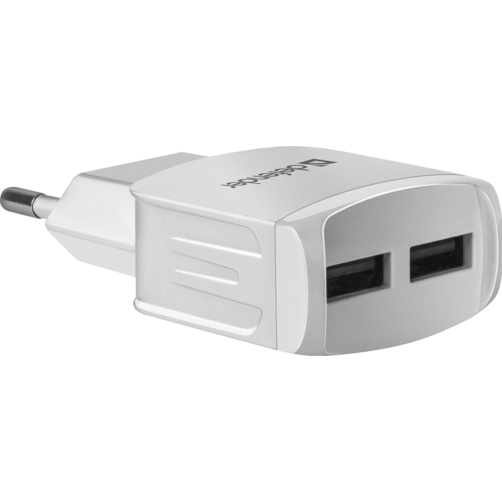 Зарядний пристрій Defender UPA-22 white, 2xUSB, 2.1A (83580) - зображення 2