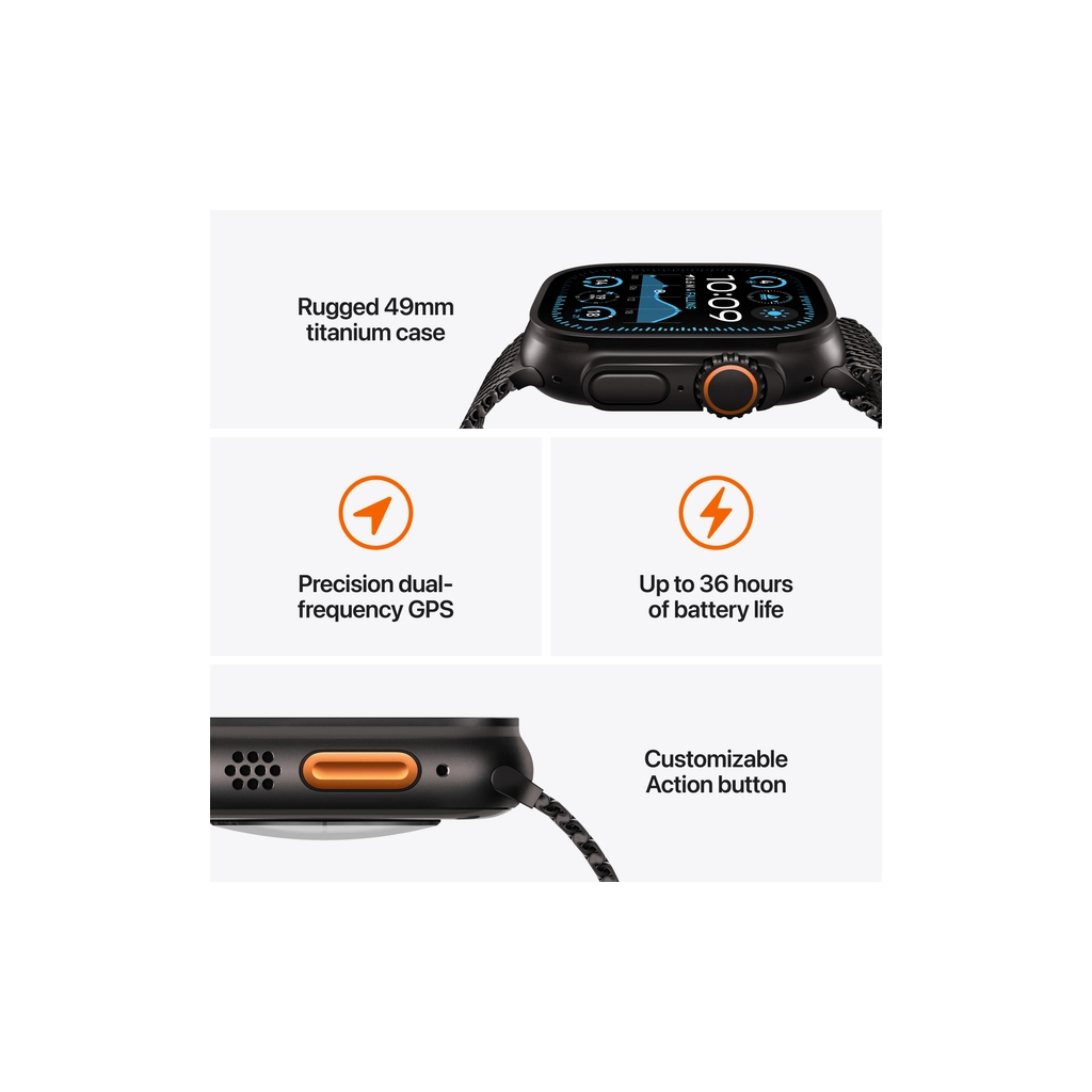 Смарт-годинник Apple Watch Ultra 2 2024 GPS + Cellular 49mm Natural Titanium Case with Tan Alpine Loop - Small (MX4E3UL/A) - зображення 3