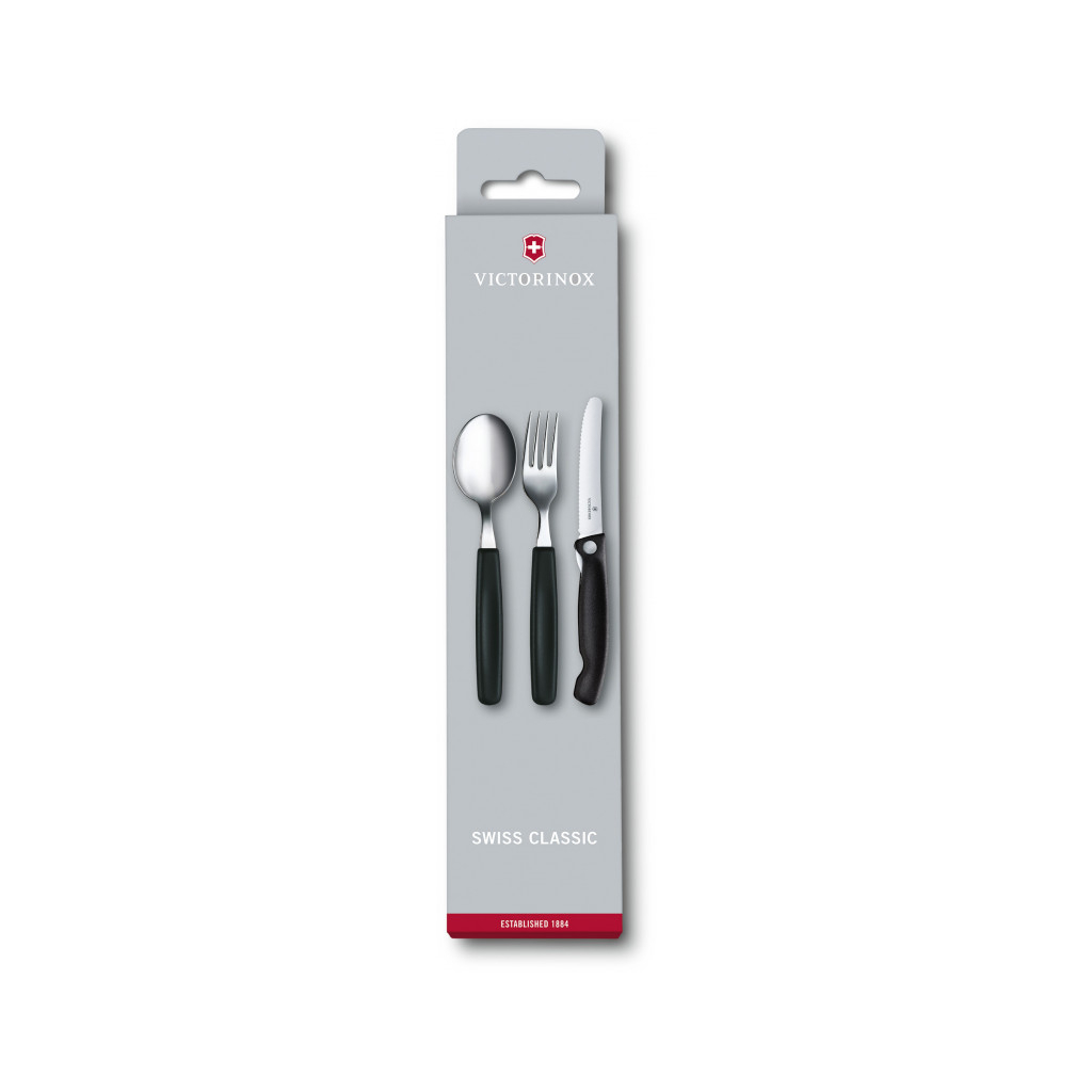 Набір столових приборів Victorinox SwissClassic Table Set 3 шт Black (6.7192.F3) - зображення 1