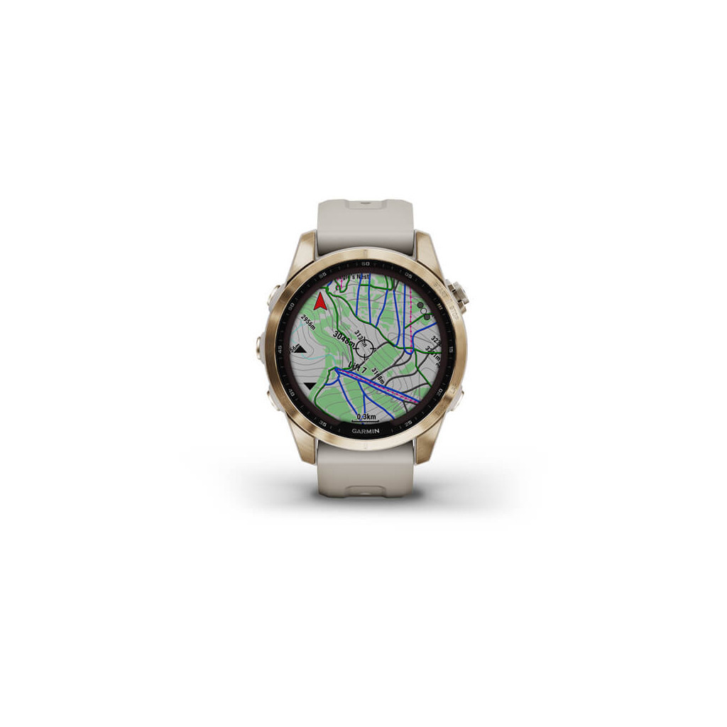 Смарт-годинник Garmin fenix 7S Sapphire Sol, Cream Gold Ti w/ Light Sand Band, GPS (010-02539-21) - зображення 4