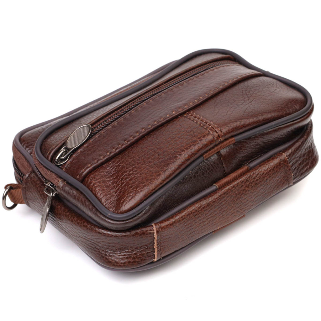 Сумка Vintage Поясна з натуральної шкіри Коричнева (21486) - зображення 5