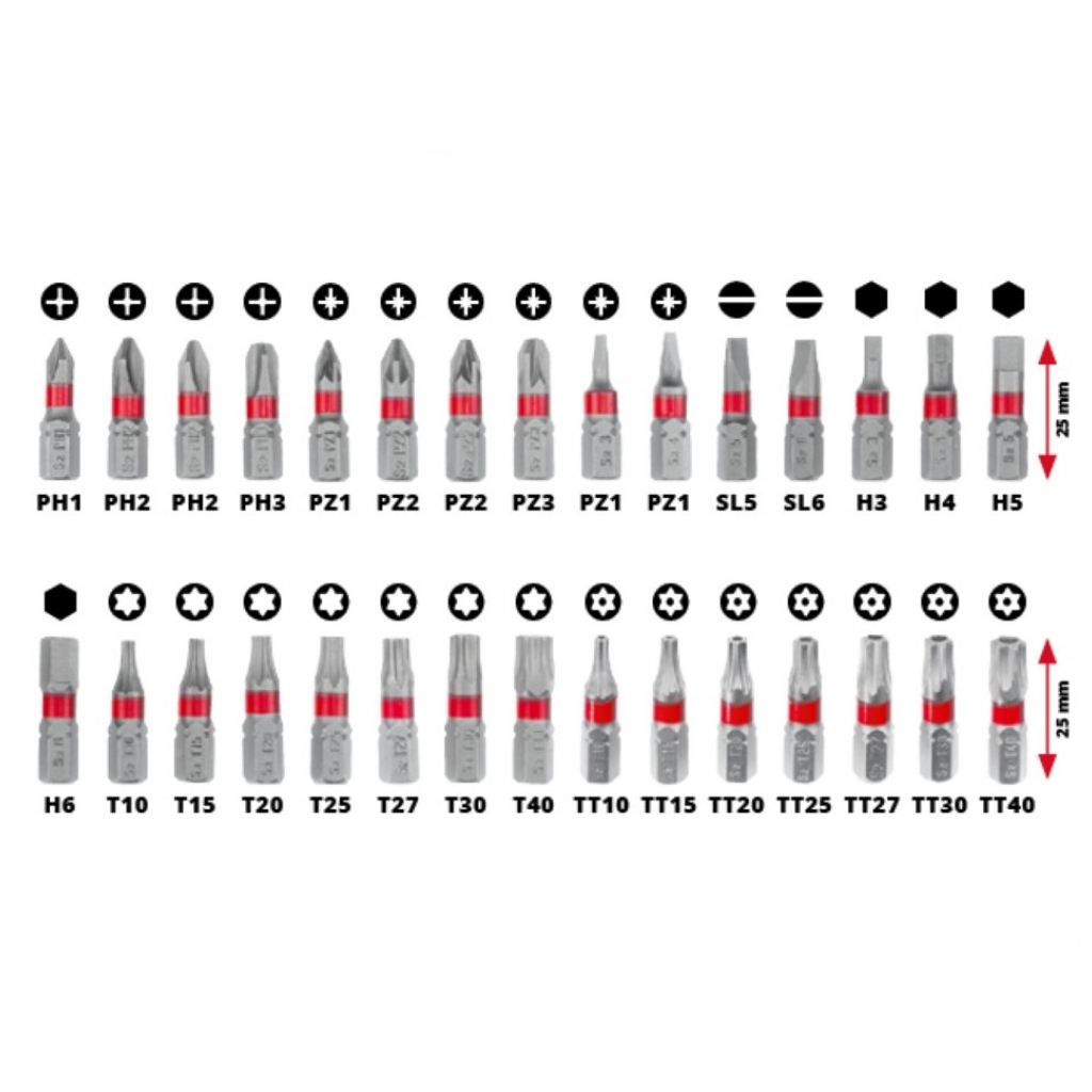 Набір біт Einhell 1/4", 32шт, кейс (118693) - изображение 4