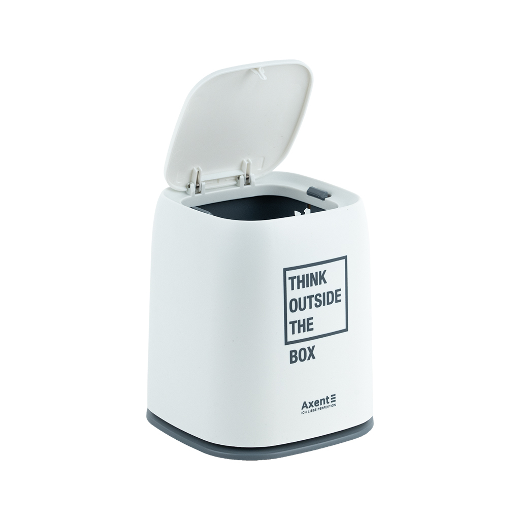 Кошик для паперів Axent Настільний контейнер для сміття, прямокутний, білий (2133-21-A) - изображение 5