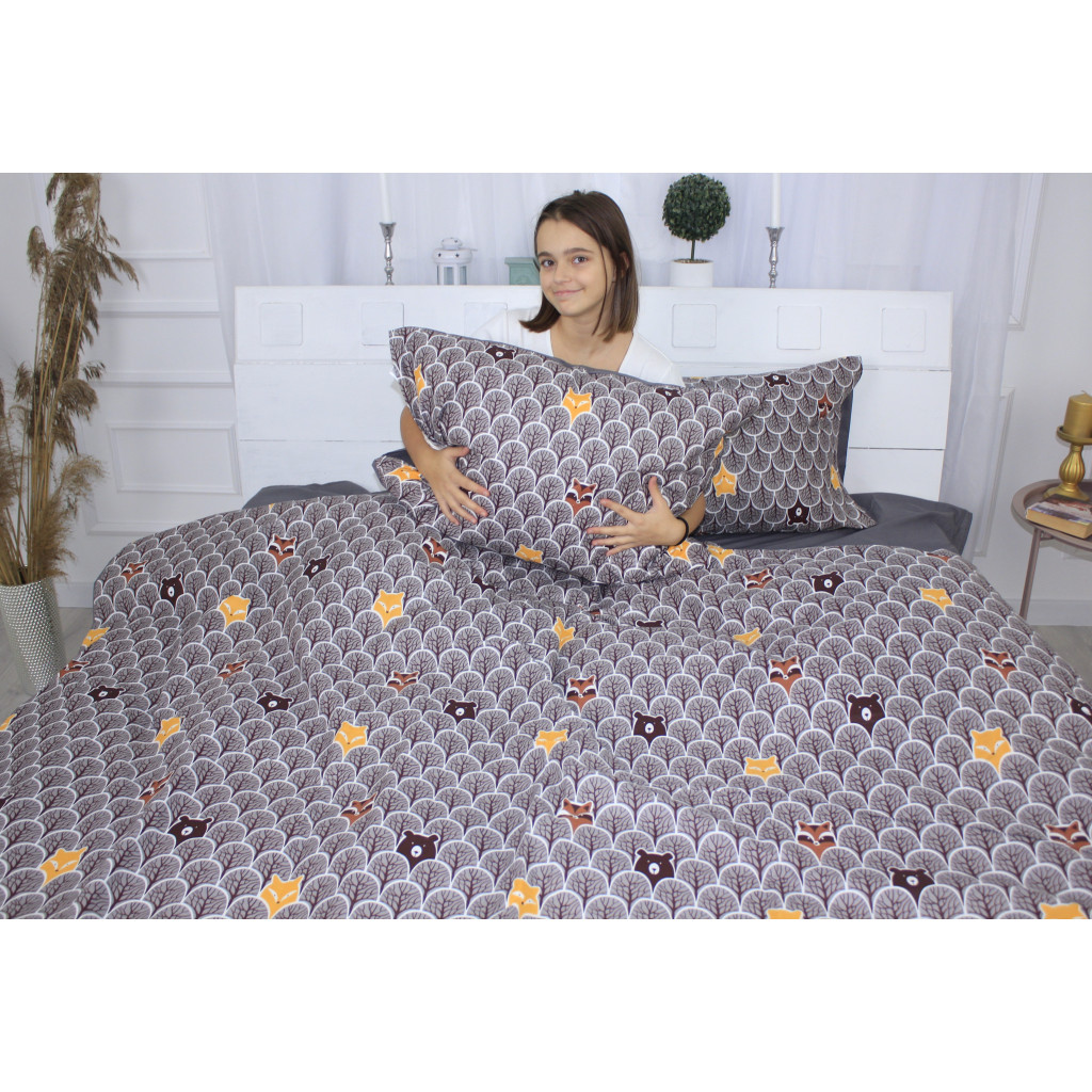 Постільна білизна MirSon Бязь Ranforce Elite 17-0526 Fabulous forest grey Полуторна (2200004699066) - изображение 2