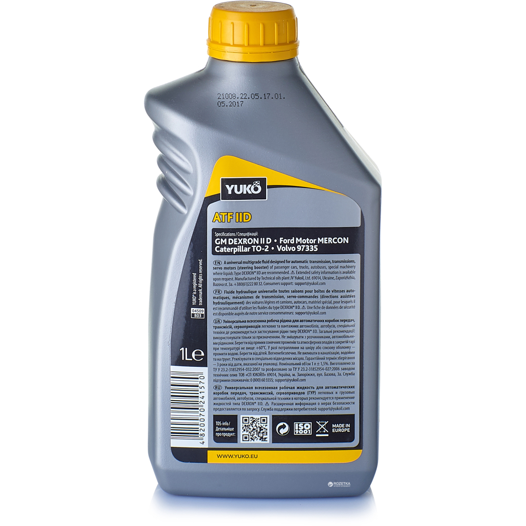 Трансмісійна олива Yuko ATF IID 1л (4820070241570) - изображение 2